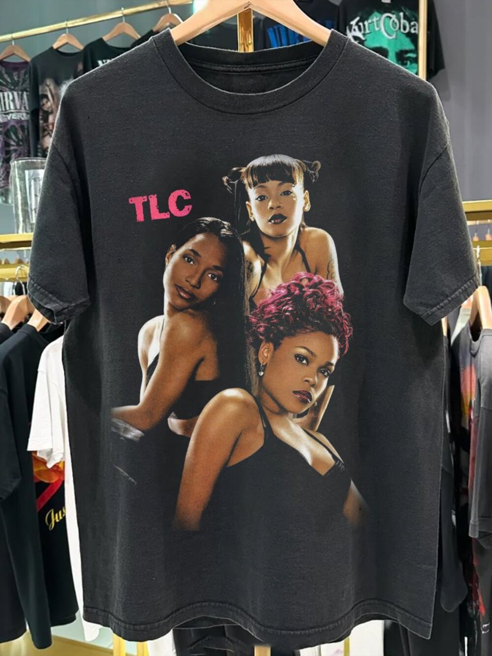 Retro Unpretty TLC Heavyweight Black Tshirt